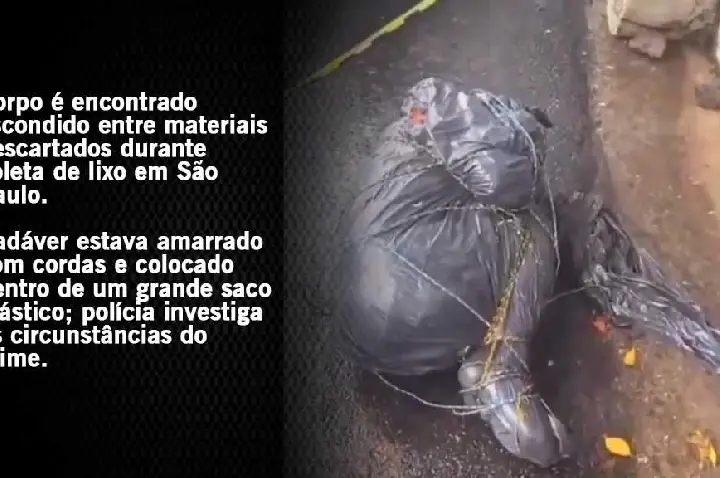 Corpo é encontrado escondido entre materiais descartados durante coleta de lixo em São Paulo