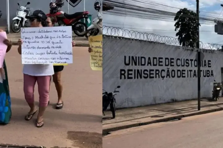 Familiares de detentos protestam por melhorias no presídio de Itaituba no Pará