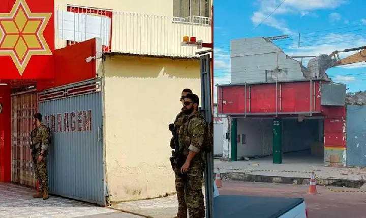 Fim de um ciclo: prédio histórico da empresa Ouro Minas é demolido no centro de Itaituba no Pará