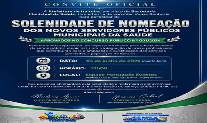 Prefeitura de Itaituba nomeará 343 novos servidores para reforçar a saúde pública