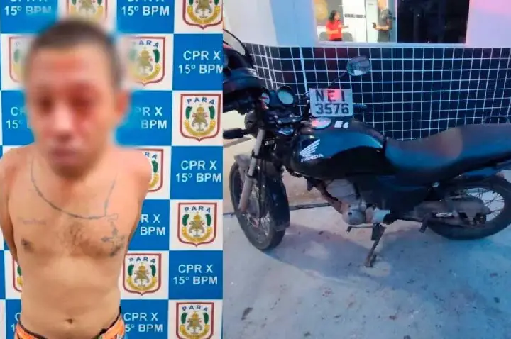 Suspeito de série de assaltos é preso com moto roubada em Itaituba no Pará