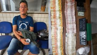 Acusado de tráfico de drogas é preso, em Itaituba.