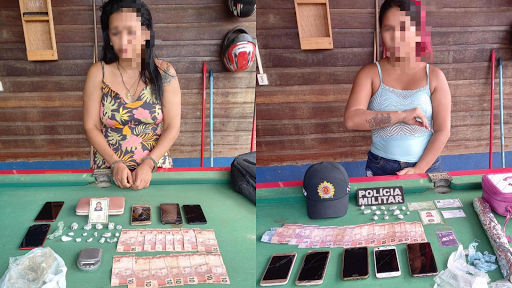 Duas mulheres são presas acusadas de tráfico de drogas em Moraes Almeida