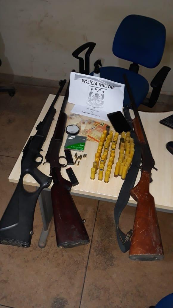 Polícia Militar de Jacareacanga realizou apreensão de armas de fogo