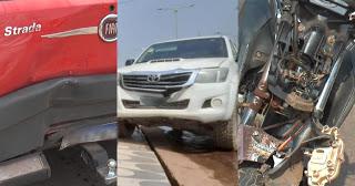 Mulher fica ferida após acidente entre três veículos na rodovia Transamazônica, em Itaituba