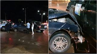 Veículos se chocam no cruzamento da 34º rua com rodovia transamazônica, em Itaituba