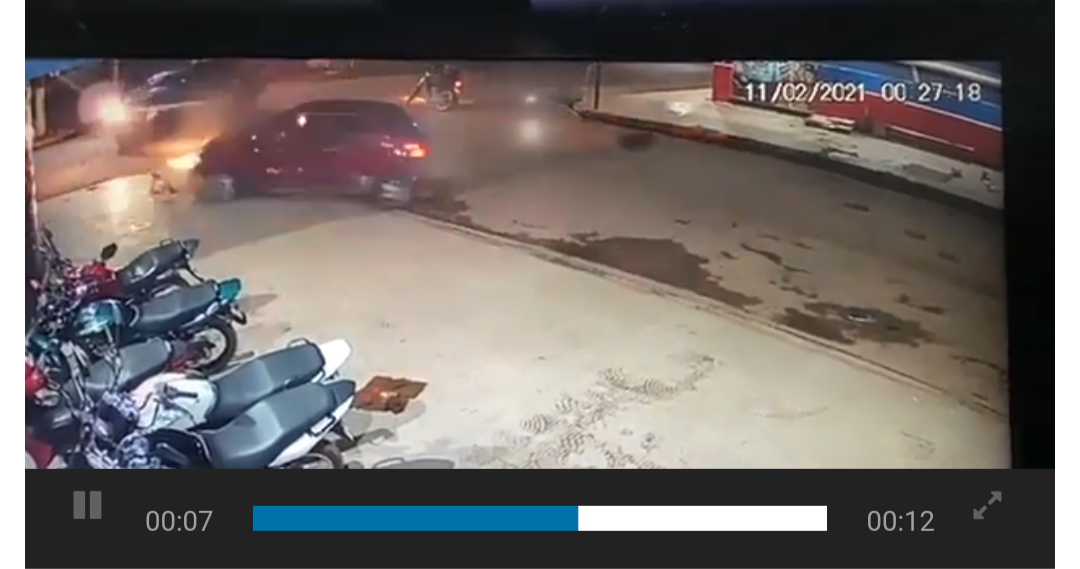 Acidente é flagrado por câmeras de segurança na Trave. 13 de maio em Itaituba