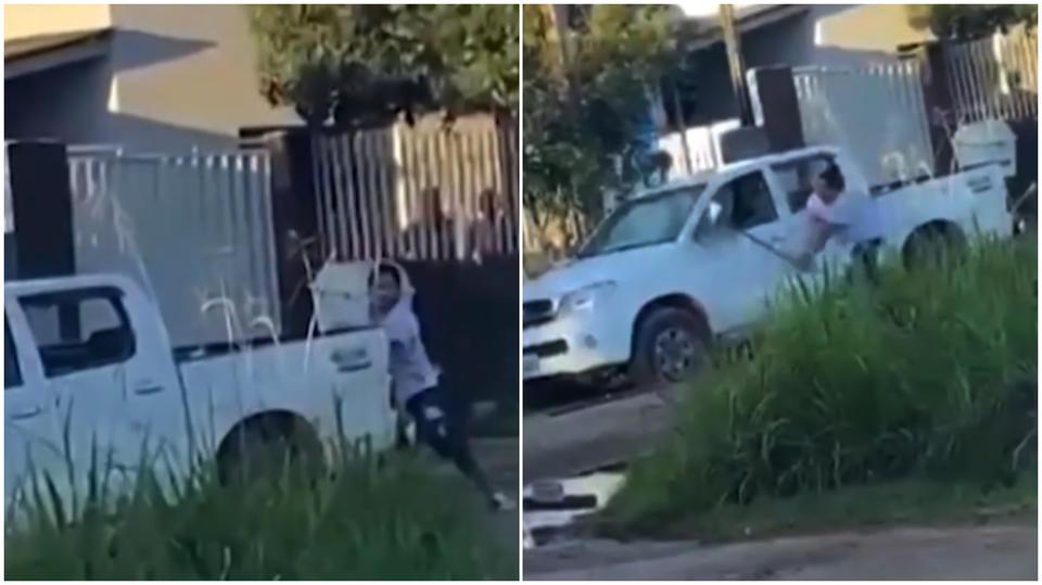Marido detona caminhonete que achava ser de amante da esposa, mas veículo era de visitante do vizinho