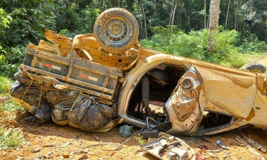 Acidente de carro em região garimpeira deixa dois mortos em Itaituba Pará