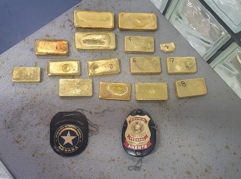 7,65 quilos de ouro é apreendido no Aeroporto Internacional de Belém no Pará