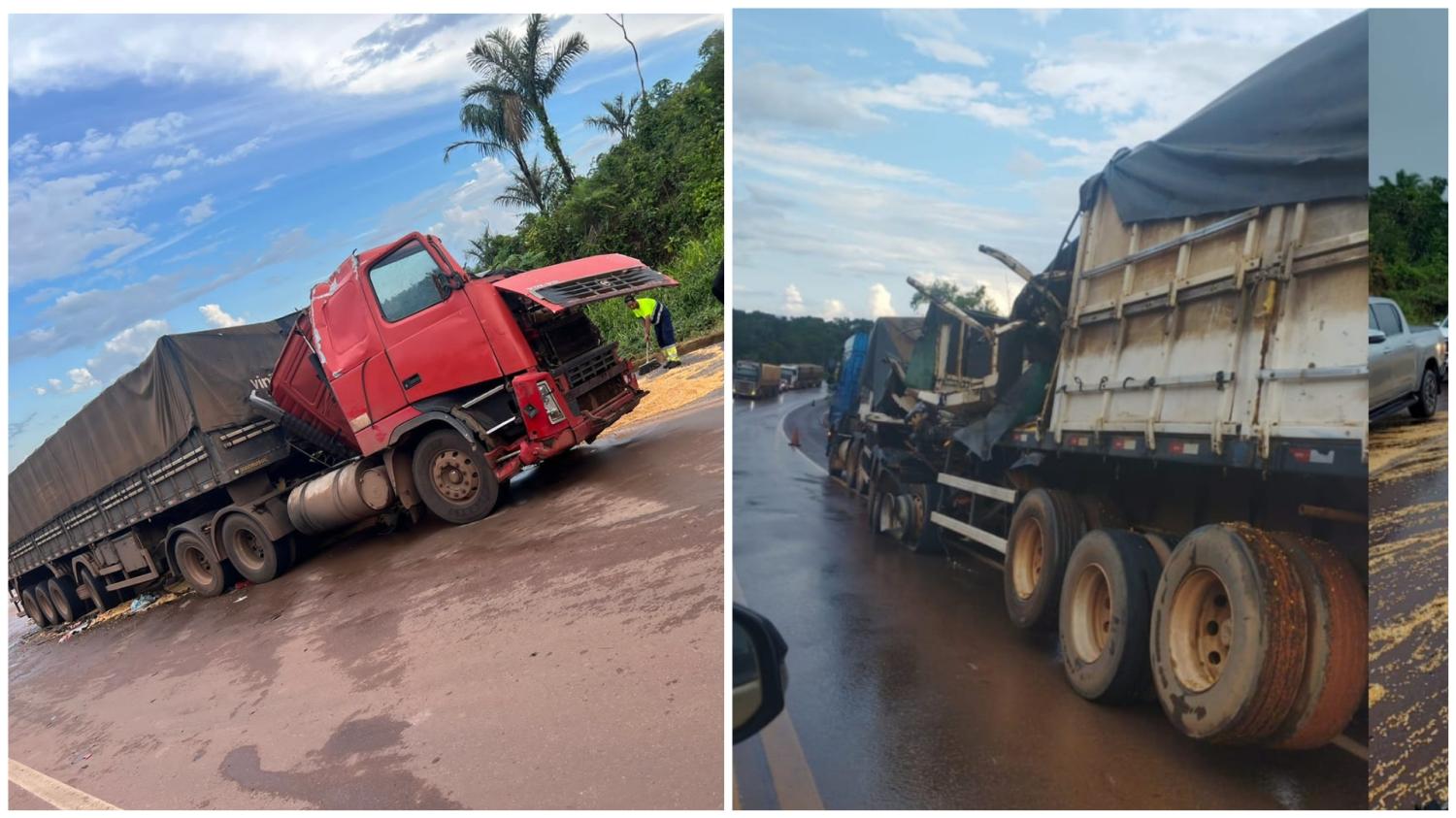 Colisão entre carretas deixa mais um morto no distrito de Moraes Almeida, Itaituba PA