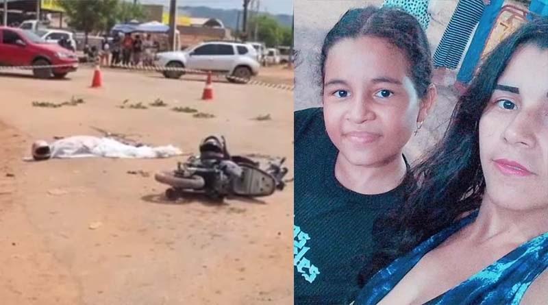 Mãe e filha morrem após moto ser atingida por caçamba no Pará