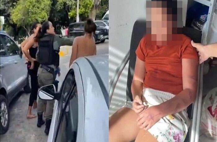 Vídeo: Policial dá tapa em mulher suspeita de agredir filha em Pernambuco
