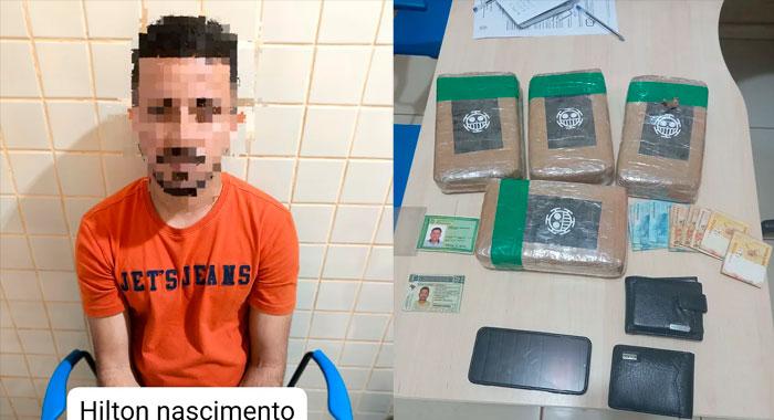 Prisão e apreensão por tráfico de drogas no terminal rodoviário de Itaituba no Pará