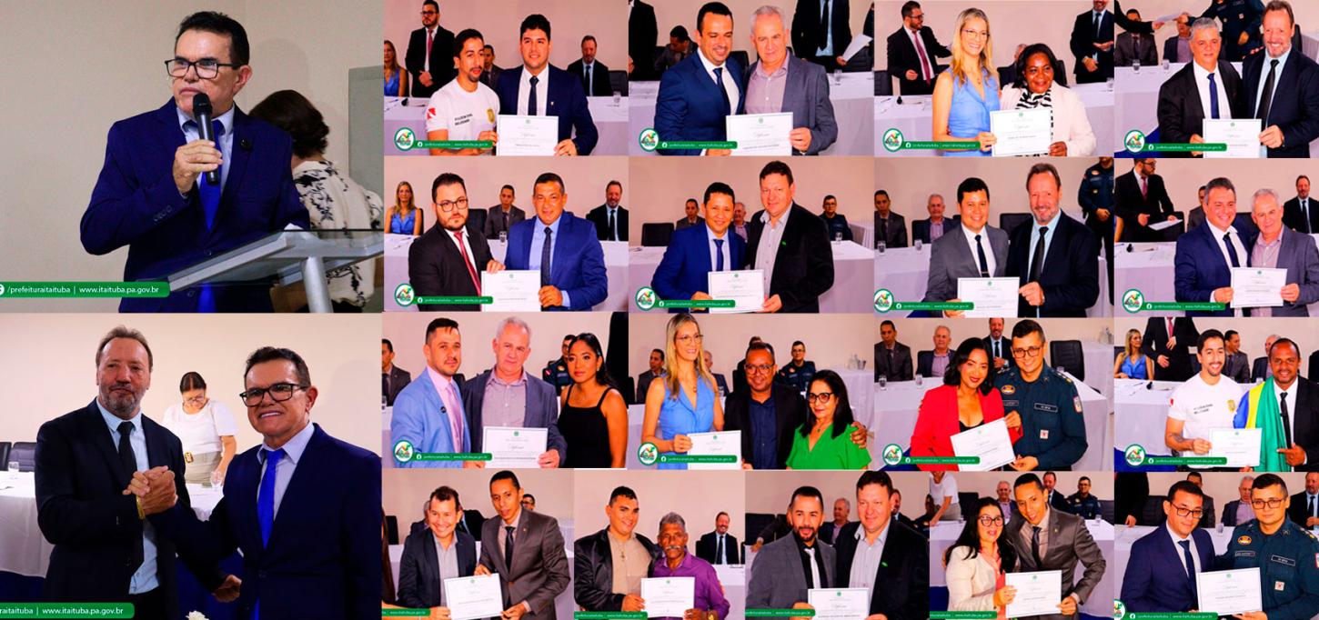 Prefeito Nicodemos vice-Prefeito Dirceu e os 17 vereadores eleitos em 2024, foram diplomados nesta quinta-feira 12, em Itaituba PA