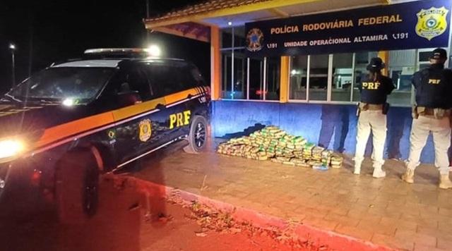 PRF apreende 161 kg de drogas durante fiscalização na BR-230, no Pará