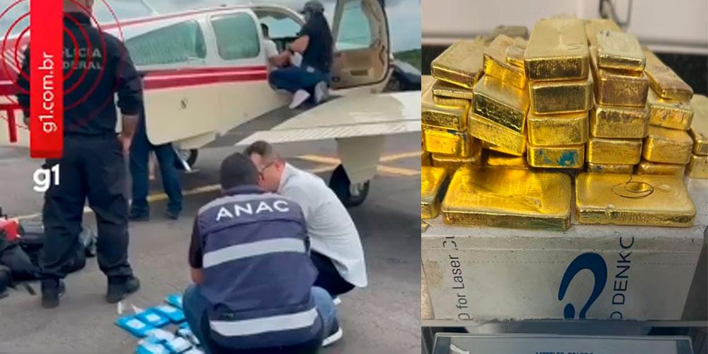 Avião com 51 kg de ouro foi apreendido após mudar rota de pouso prevista para fazenda