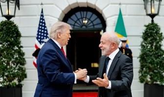 Lula e Trump se reúnem na Casa Branca e reforçam cooperação entre Brasil e EUA
