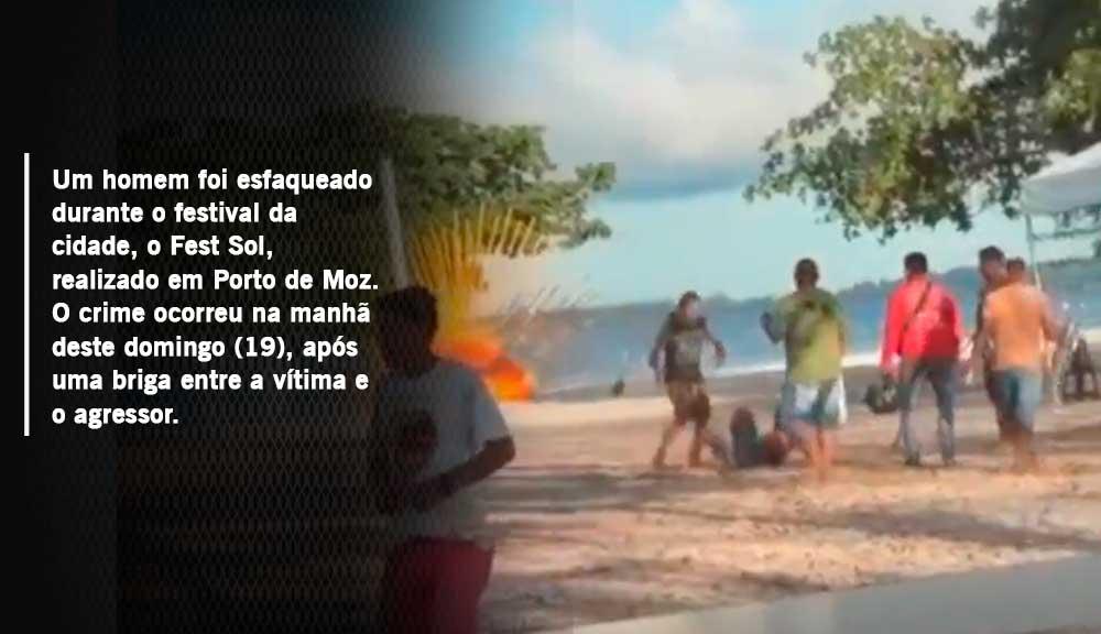 Homem é esfaqueado durante o Fest Sol, em Porto de Moz no Pará