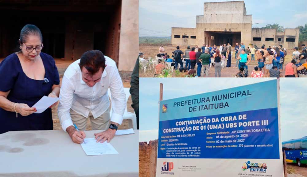 Prefeitura de Itaituba autoriza retomada de obra de UBS em Miritituba com investimento superior a R$ 2 milhões